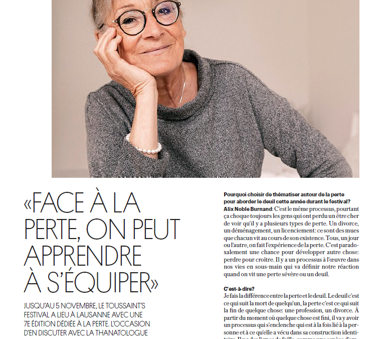 Face à la perte, on peut apprendre à s’équiper